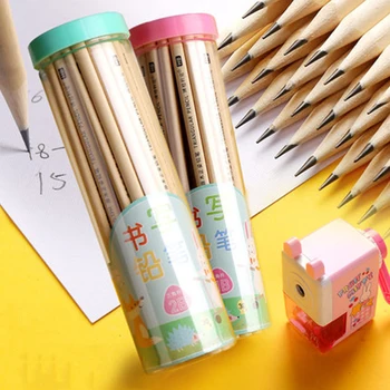 

Triangle Pencil HB Lead-free Non-toxic Test 2B Log Barrel Triangle Pen Children Kindergarten Genuine Learning Stationery
