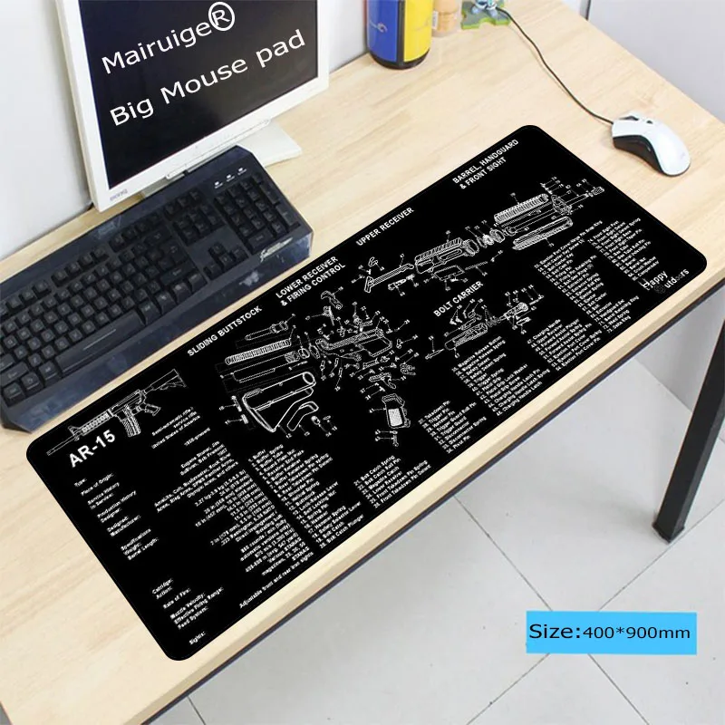 Gun Part Large Mouse Pad Notebook Computer Mousepad Gaming Mats Practical Office Desk Resting Surface | Компьютеры и офис