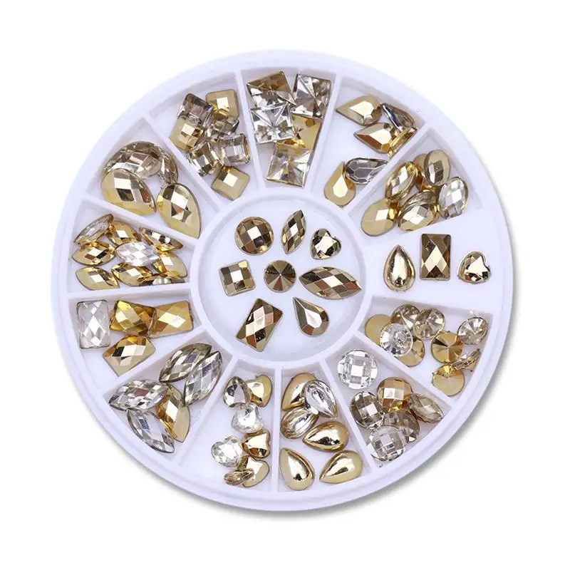 2 Boîtes De Perles à Ongles Demi-Rondes - Blanc/Beige - 6 Tailles (2-6mm) - Pour Nail Art DIY