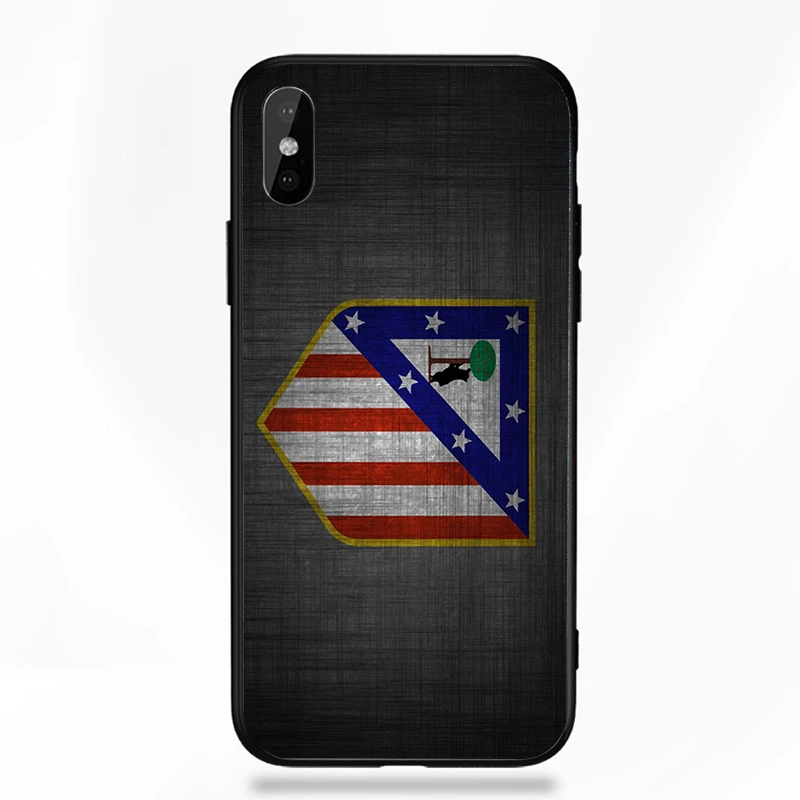 Чехол для телефона Saul для iphone, чехол Atletico Madrid FC DIY, черный мягкий чехол из ТПУ для iphone 11Pro X XR XS MAX 7 8 7plus 6 6S 5S SE 5