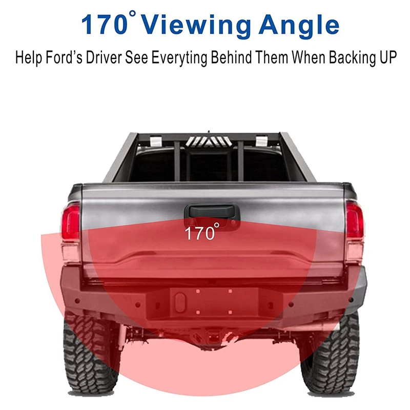 Задняя Задняя ручка с камерой заднего вида для Ford F150/F250/F350/F450 для универсальных мониторов