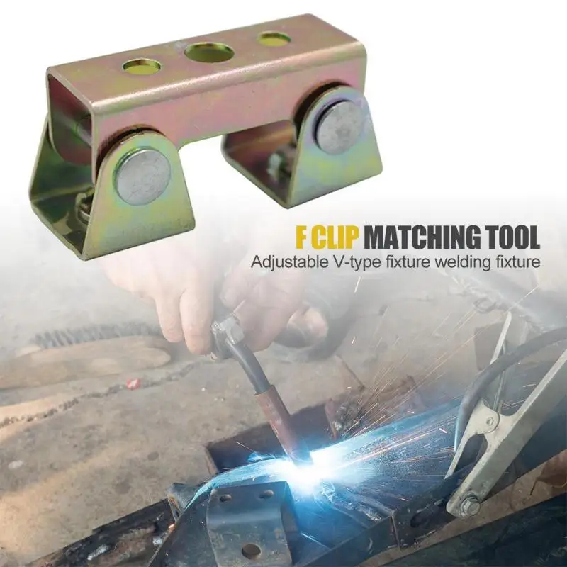 V-shaped Magnetic Welding Holder Welding Fixture Adjustable Magnetic V-pads Fixture Adjustable Magnetic V-Pads Strong Hand Tool