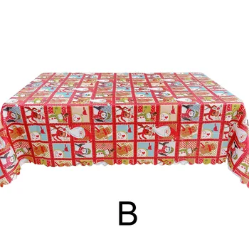 

Anti-slip Christmas Elements Square Tablecloth Polyester Printed Table Cloth for Dining Party Gathering Household PAK55