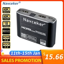 4k @ 60hz rgb 8:8:8 hdcp 2.2 3.5mm jack toslink 4k hdmi para rca áudio extrator spdif hdmi conversor de áudio adaptador av rsa