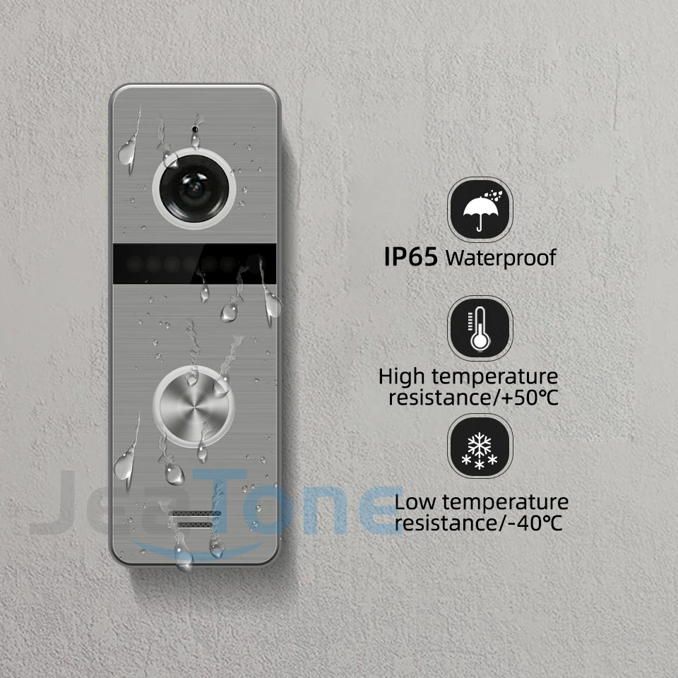JeaTone Tuya Smart App 7 дюймов видео телефон двери WiFi интерком для мульти квартиры