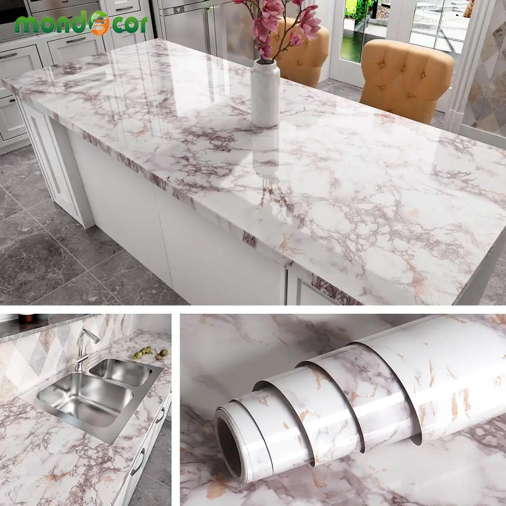 

Fashion Home Decor Marble Wall Stickers Self Adhesive Waterproof Countertop Furniture Contact Paper DIY PVC Wallpaper 30cm Width