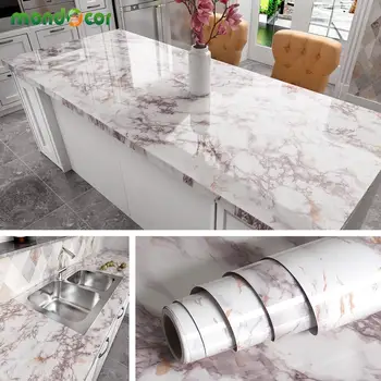 

Fashion Home Decor Marble Wall Stickers Self Adhesive Waterproof Countertop Furniture Contact Paper DIY PVC Wallpaper 30cm Width
