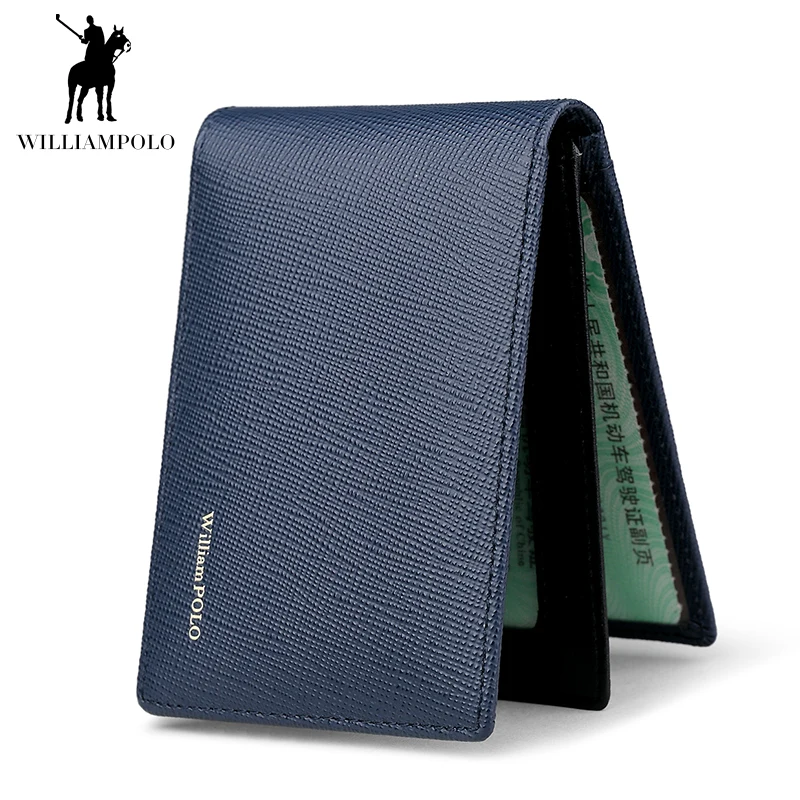 Williampolo men's card package men's Cowhide driver's license holster men's ultra-thin motor vehicle driving documents holder