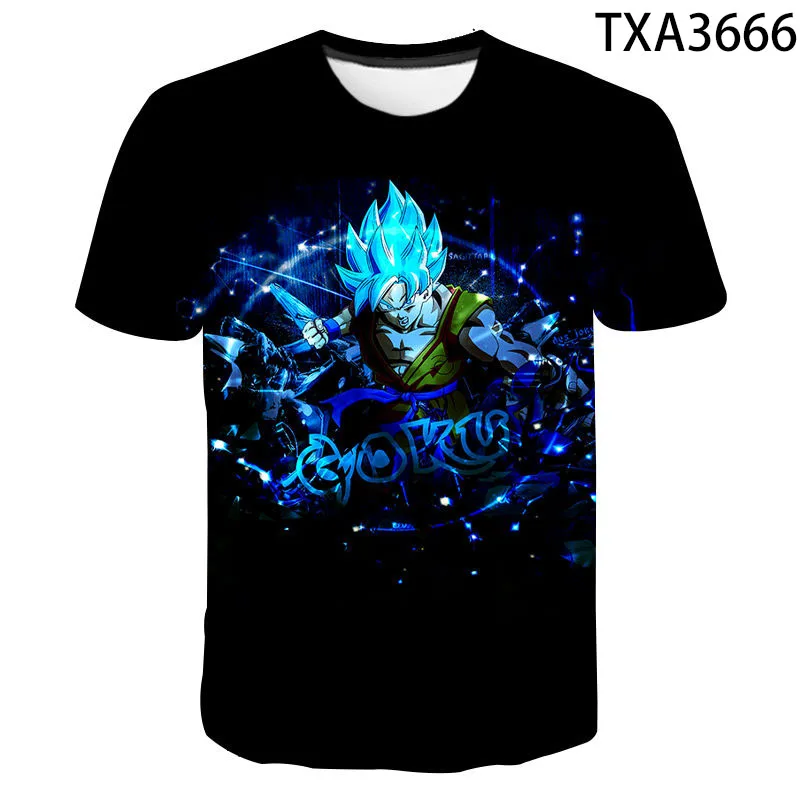 Новые летние футболки Goku с 3D принтом из мультфильма аниме для мужчин и женщин