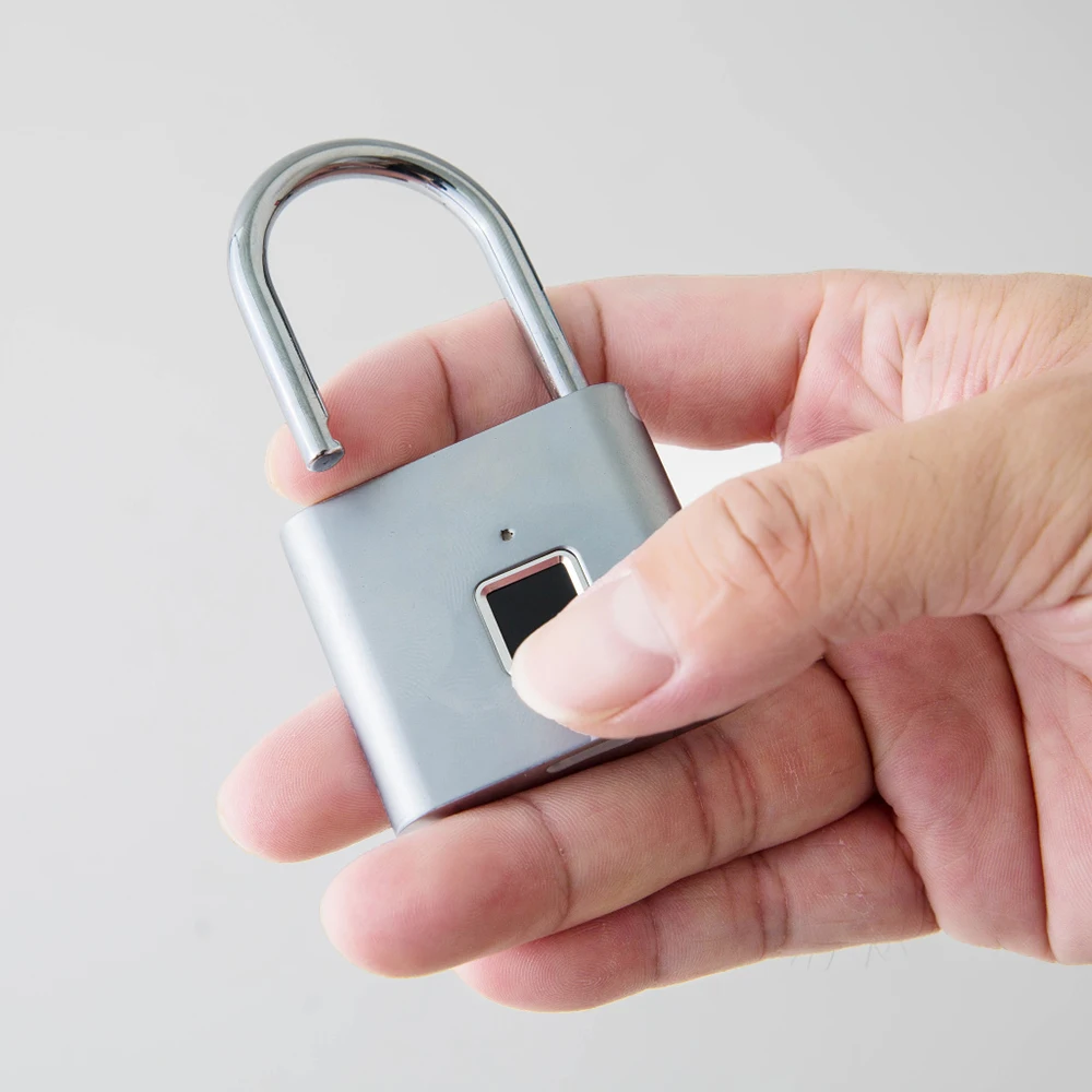 Безопасность без ключа USB Перезаряжаемый биометрический дверной замок Умный Замок быстрая разблокировка водонепроницаемый для дверного навесного замка багажный замок для чемодана