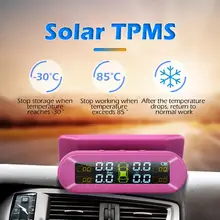 Vehemo Беспроводной USB давления воздуха в шинах шин Давление External Sensor type в режиме реального времени Дисплей автосигнализации цифровая панель Android Tmps розовый