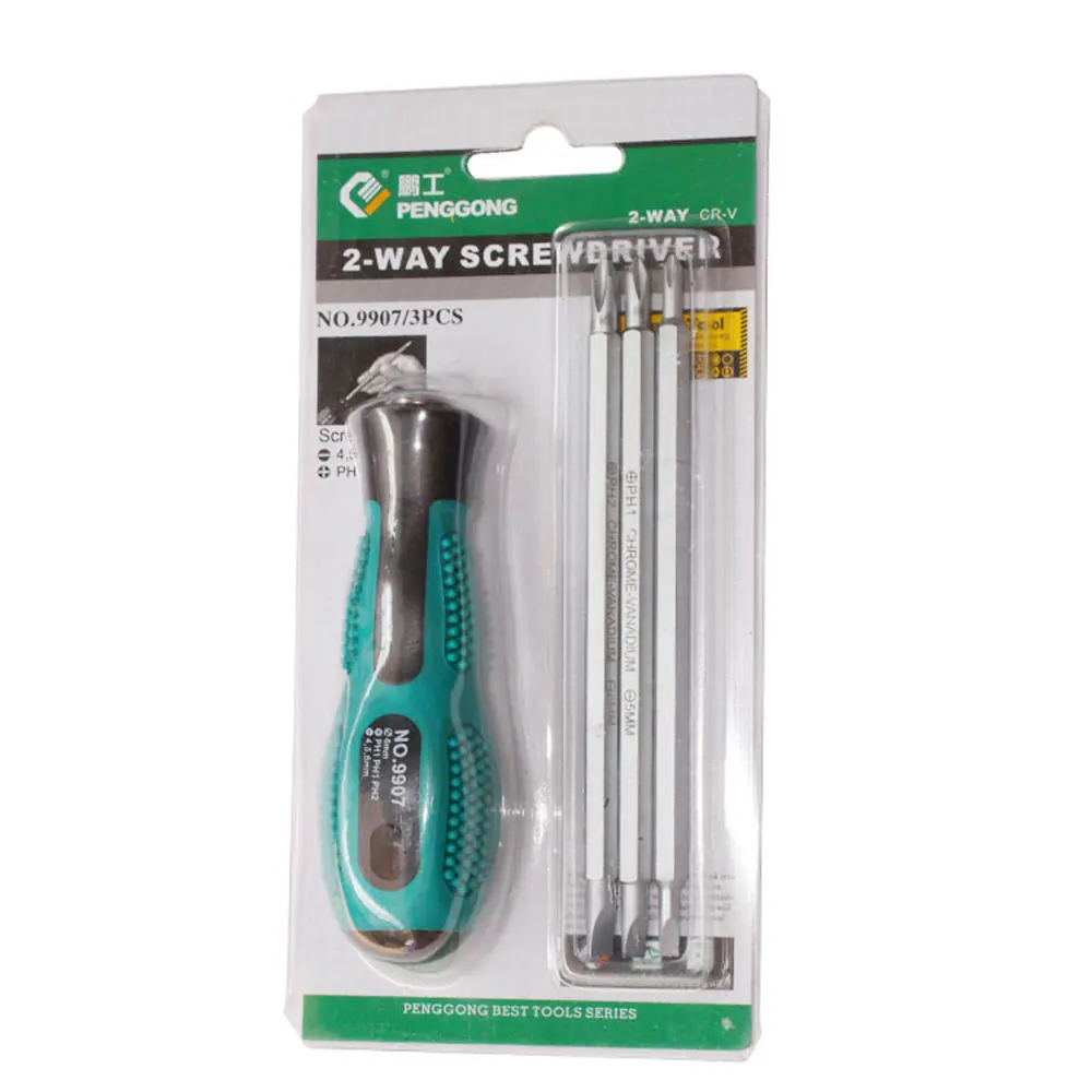 Portable Dual Purpose Screwdriver Tool Accessories Home Hand Tools Chrome Vanadium Steel 1 Set Green Magnetic Connection Post