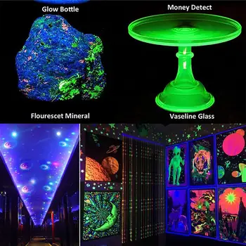 

UV LED Black Light Fluorescent UV LED Tube Light For Halloween Parties Bars Blacklight Ultraviolet Lamp For Party Black Bulbs