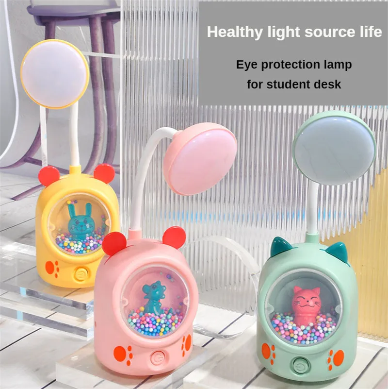 Dinosaur LED Night Light Bedroom Bedside Sleep Lights Student Desk Table Lamp Usb Charging Dormitory Kindergarten Children Gift