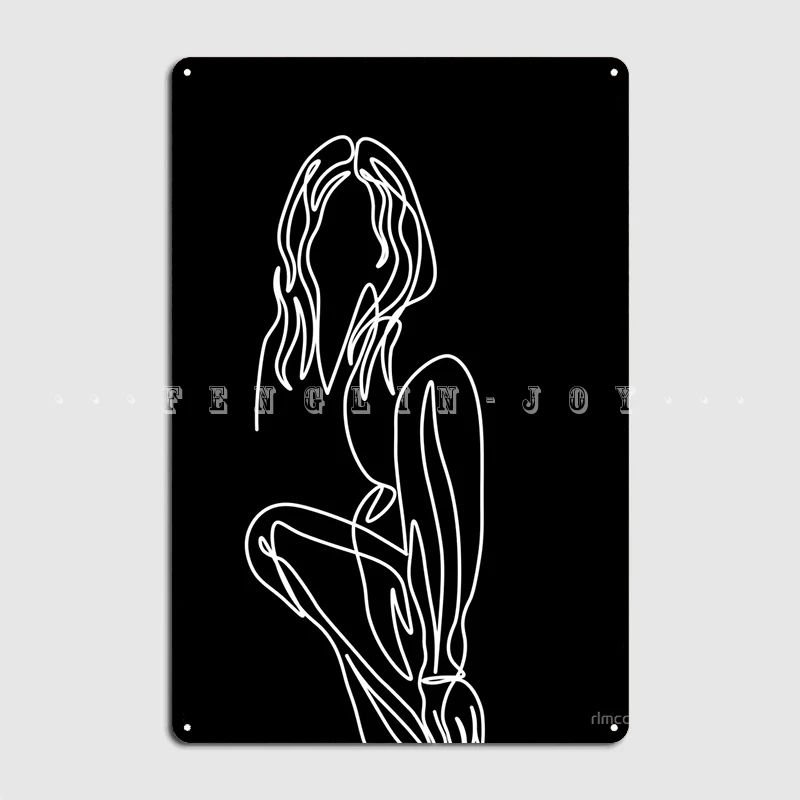 

Minimalist Girl Metal Sign Club Club Bar Customize Mural Painting Tin Sign Poster