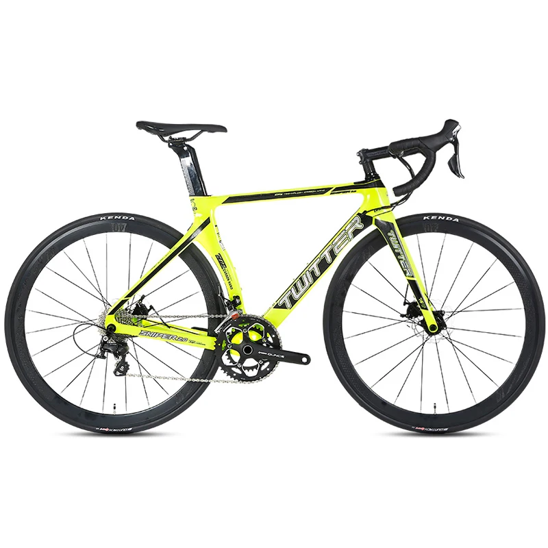 Top TWITTER SNIPER2.0 Carbon Road Bike 700C Bicycle 16/22 Speed Road Bike for Hydraulic Disc Brake 105/5800 Derailleur 1