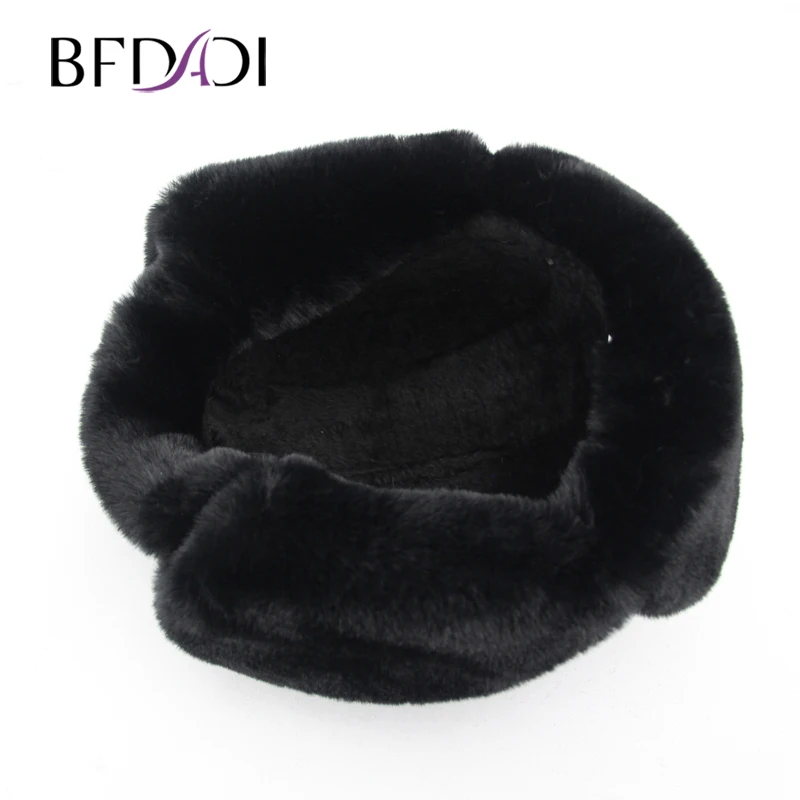 BFDADI, шапка-бомбер из искусственного меха, Мужская зимняя теплая утолщенная бархатная шапка, мужская шапка с защитой ушей, русская морозостойкая шапка s