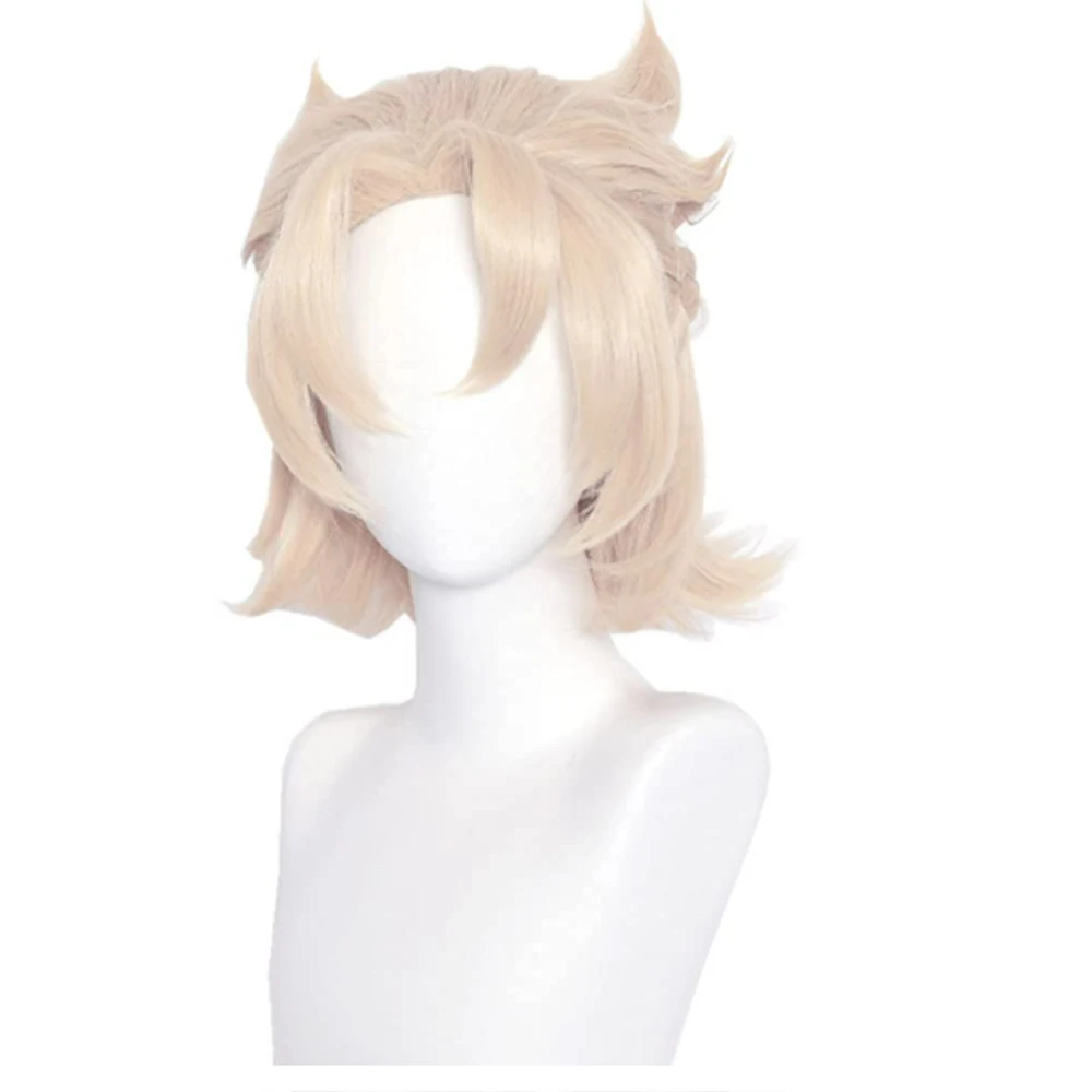 anime cosplay female Genshin Impact Albedo Wig Cosplay Heat Resistant Synthetic Hair Halloween Christmas Role Play Short Hair for Unisex Adult Men plus size halloween costumes