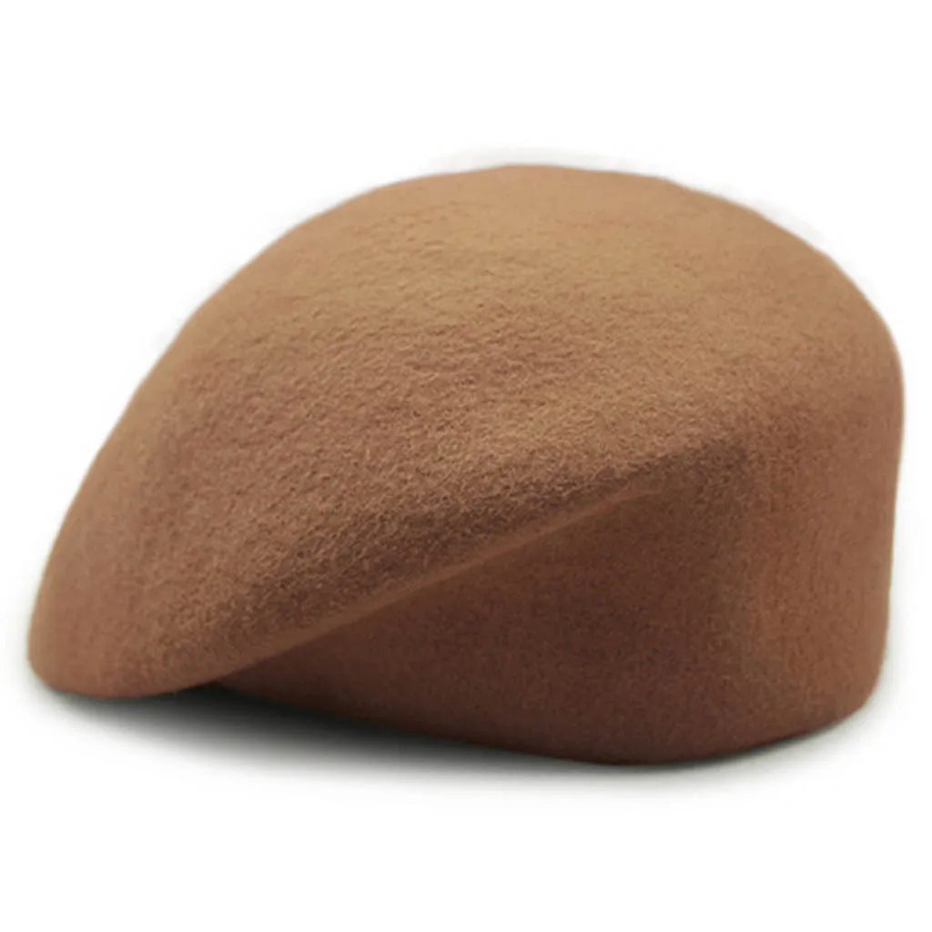 Для женщин шерстяные береты Для женщин удобные берет в стиле милитари элегантный осень-зима высокое качество вязаная женская шапка шапочки - Цвет: Brown