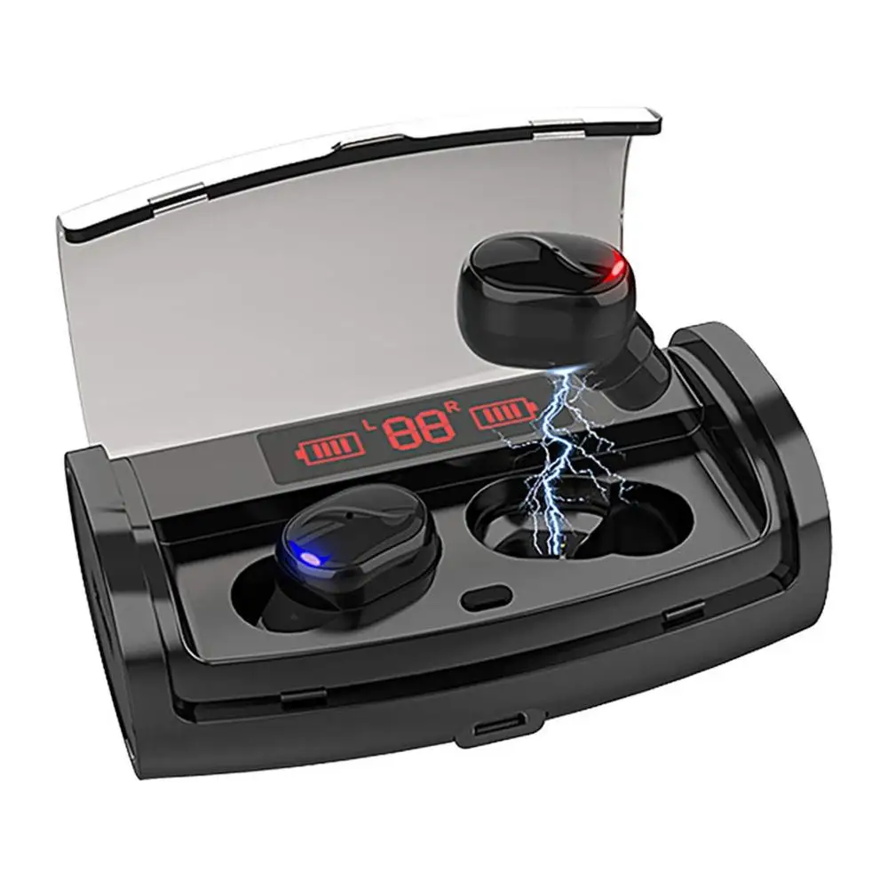 

JAGETTE Tws True Hifi Wireless Bluetooth 5.0 Headset Sport Earbuds Twins Ear Stereo Double Noise-Reduction 8D True Stereo Sound