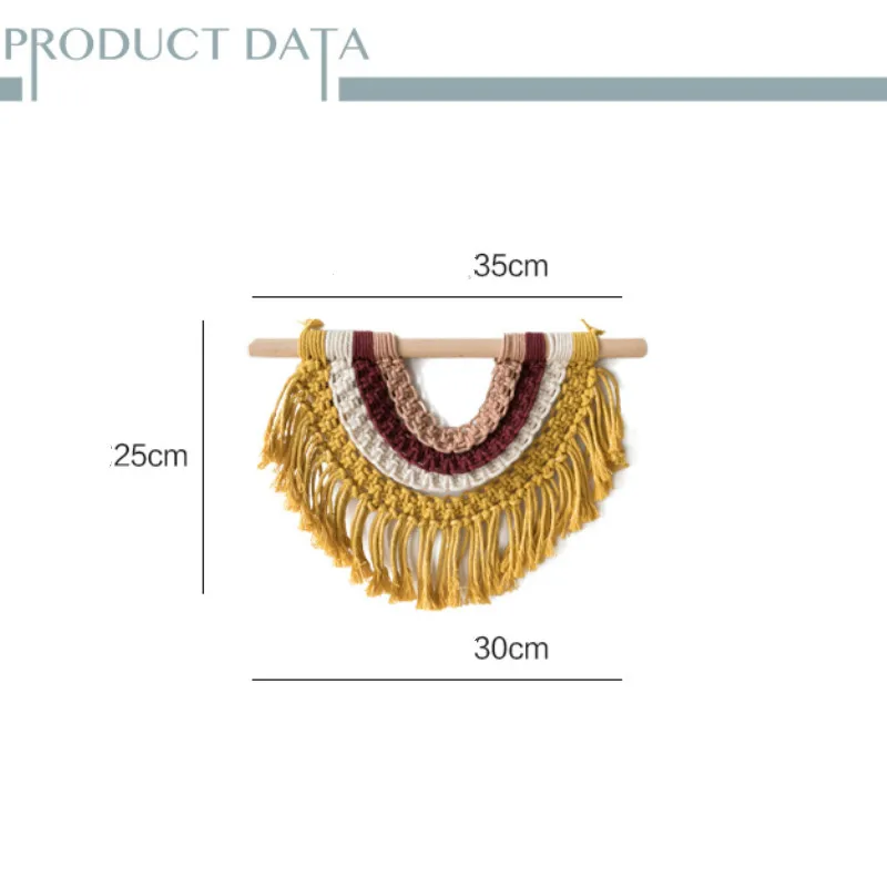 Макраме ручной работы Радуга настенный подвесной скандинавский гостиная спальня изголовье настенный Декор настенный гобелен Бохо Декор