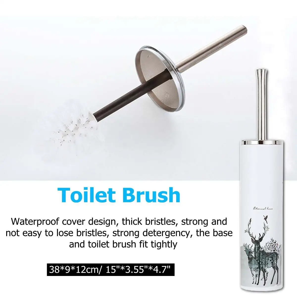 Nordic 6Pcs/Set Printing Bathroom Accessory Set Lotion Dispenser Toothbrush Holder Tumbler Cup Soap Dish Toilet Brush Trash Ca