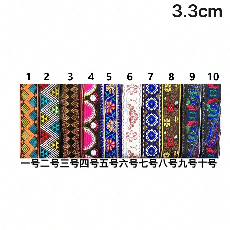 

3,3 см жаккардовые ленты в этническом стиле, жаккардовые ленты, ленты для одежды, ленты для обуви, сумки, QC0707E