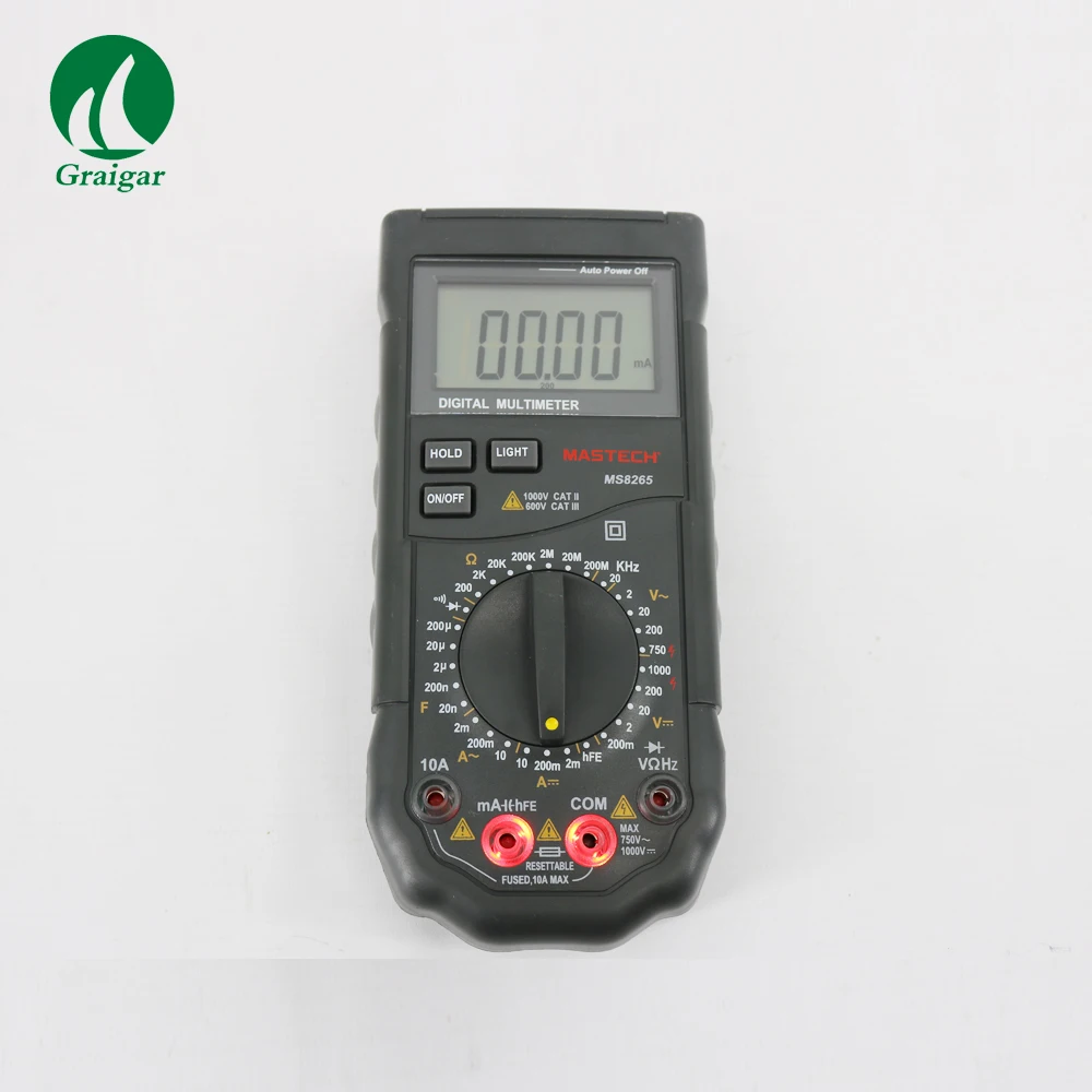 MASTECH MS8265 Профессиональный цифровой мультиметр для тестирования переменного/постоянного напряжения тока
