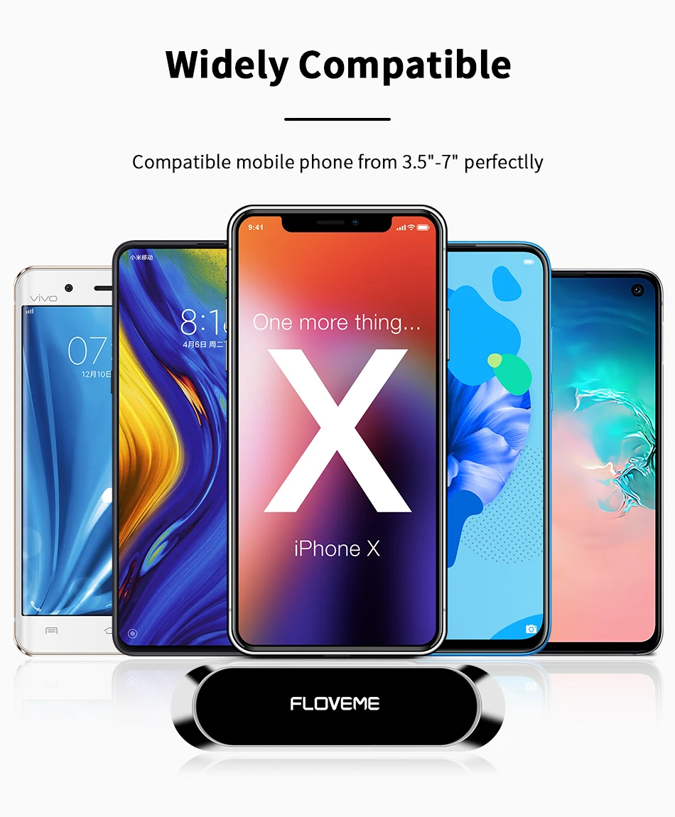 FLOVEME мини полоса форме магнитный держатель для телефона в машину для iPhone смартфон металлический магнитный Автомобильный держатель для телефона в машине настенный держатель для телефона