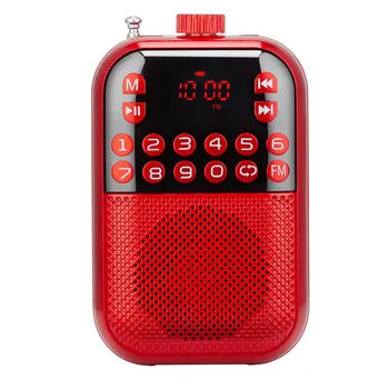 

FM Radio Speaker Easy Operate LCD Display Stereo Portable Digital Receiver TF Card Plastic Mini USB Rechargeable Music Player