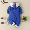 ZAFILLE Cute Penguin Hooded Baby Romper Jumpsuit For Newborn Baby Boy Clothes Fox Baby Overalls Boys Winter Crawlers for kids ► Photo 2/6