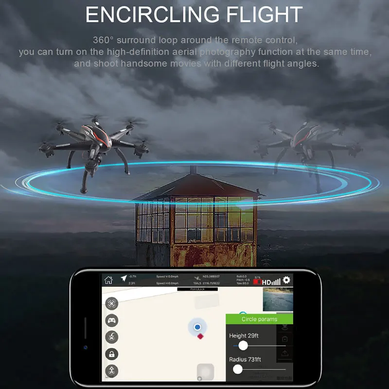 RC Drone GPS 5G WiFi FPV 1080P Camera Smart Follow RC Quadcopter Professional Helicopter selfie Aerial Photography aircraft