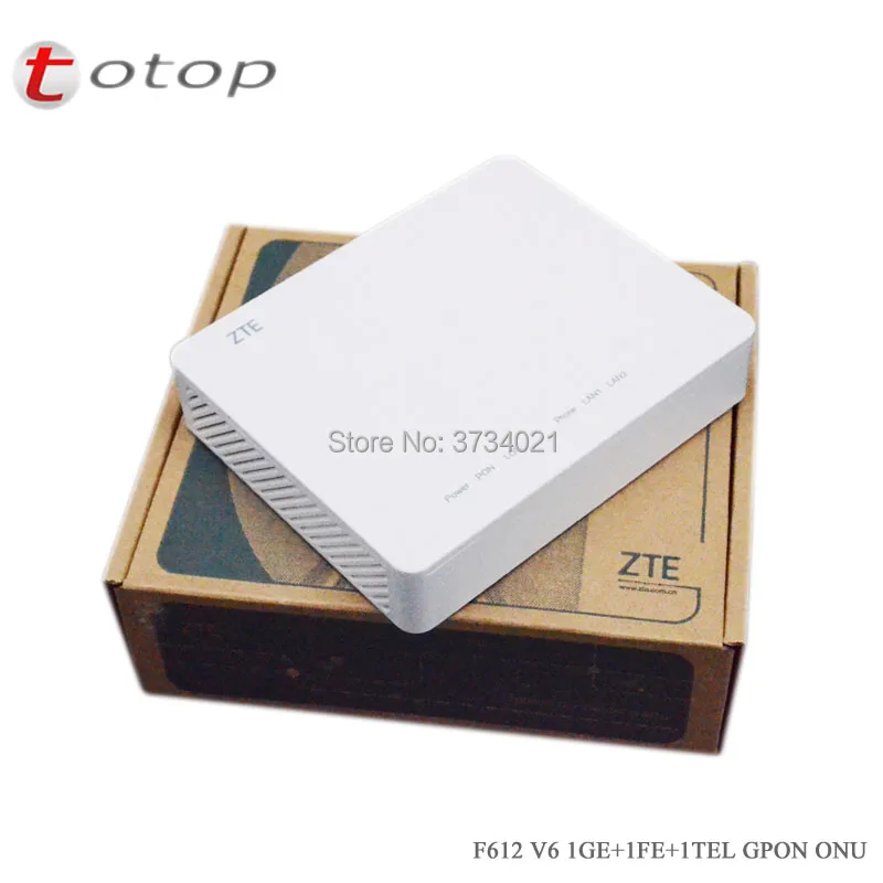 Orinigal ZTE F612 GPON ONU 1GE + 1FE ethernet 1 голосовой оптический сетевой терминал V6 версия