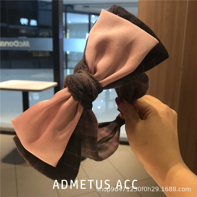 Floral Big Bow  Hairbands  For Women Korea Hair Accessories For Girls Hair Band Hair Bows  Hairband Headbands Blue