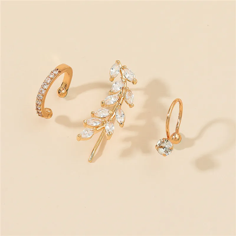 Bohemian NO Piercing Crystal Rhinestone Ear Cuff Wrap Stud Clip Earrings For Women Girl Trendy Earrings Jewelry Bijoux ear clip earrings clip earrings ear clip stud earrings ear accessories
