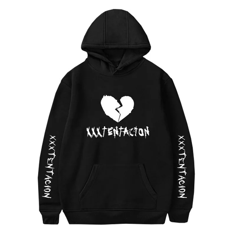 black hoodies 2 Зимняя толстовка с капюшоном большого размера, пуловер, толстовка XXXTentacion, худи для женщин и мужчин, топы Poleron Mujer, Ulzzang, уличная одежда с капюшоном - Цвет: black hoodies 2