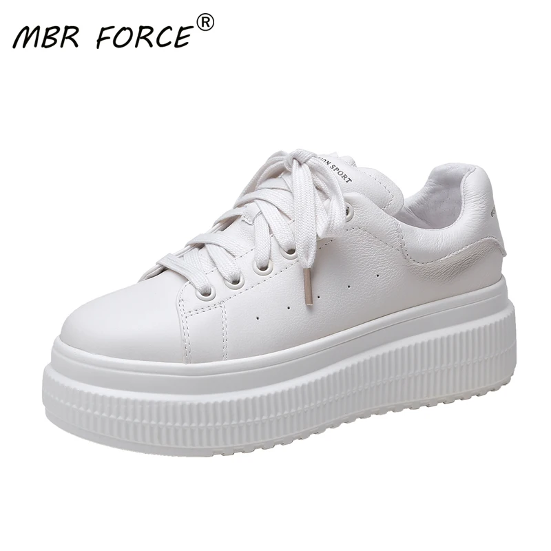 

MBR FORCE New Trend Fashion Women Comfortable Chunky Sneakers Vulcanized Ladies White Shoes High top Platform Girls Woman Casual