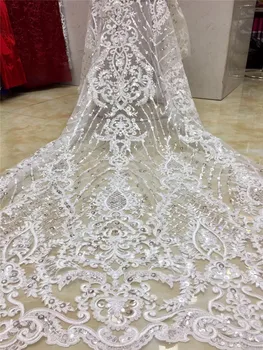 

Latest Sequins Lace Fabric for Party Dress African Lace Fabric Swiss Voile Lace High Quality