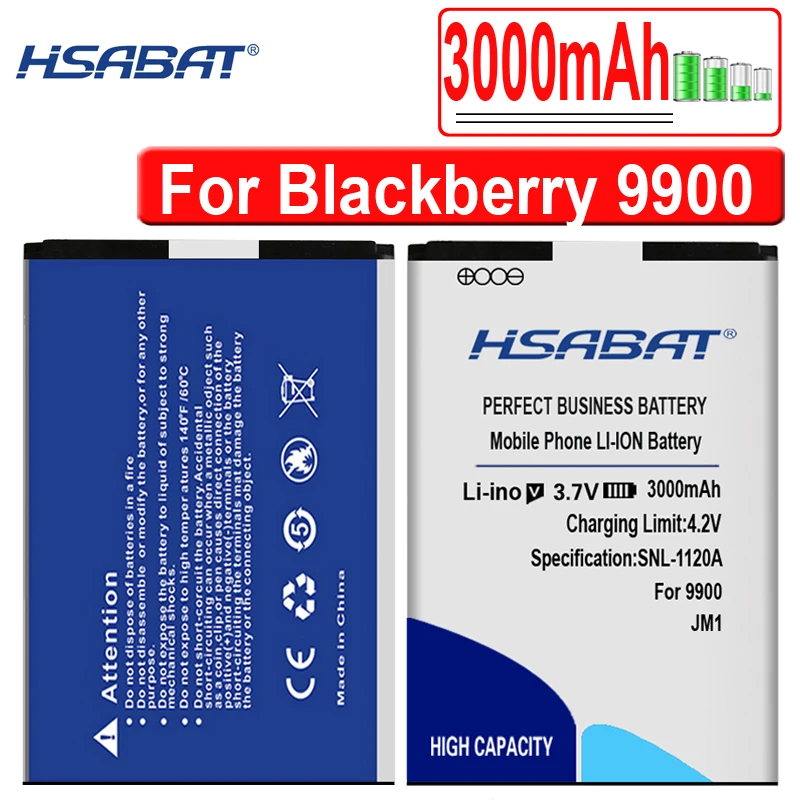 HSABAT New 3000mAh JM1 J-M1 JM-1 Battery Use for Blackberry 9900 9930 9850 9860 | Мобильные телефоны и аксессуары