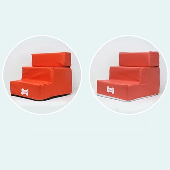 

Dog House Dog Stairs Pet 2 Steps Stairs For Small Dog Cat Pet PU Ramp Ladder Anti-slip Removable Dogs Bed Stairs Pet Supplies
