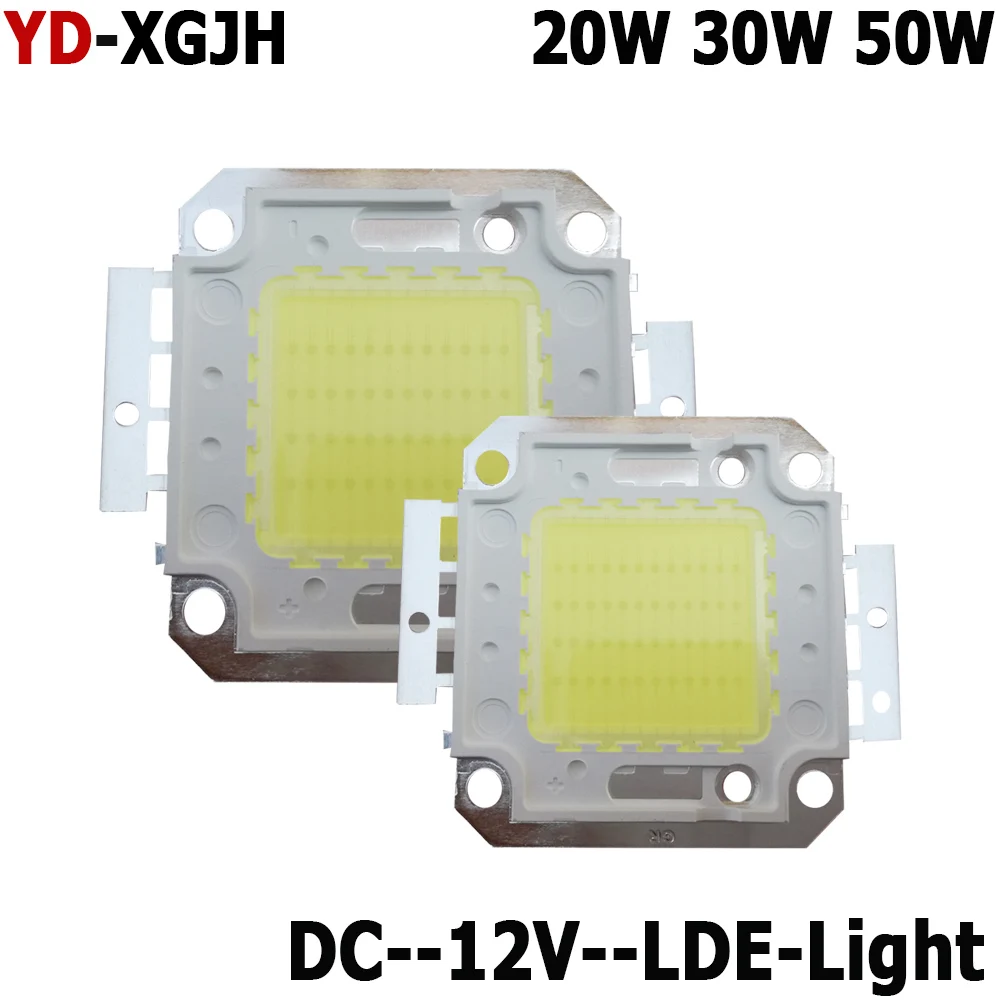 Горячая DC12V Светодиодный прожектор 20 Вт 30 50 белый/теплый белый светодиодный чип