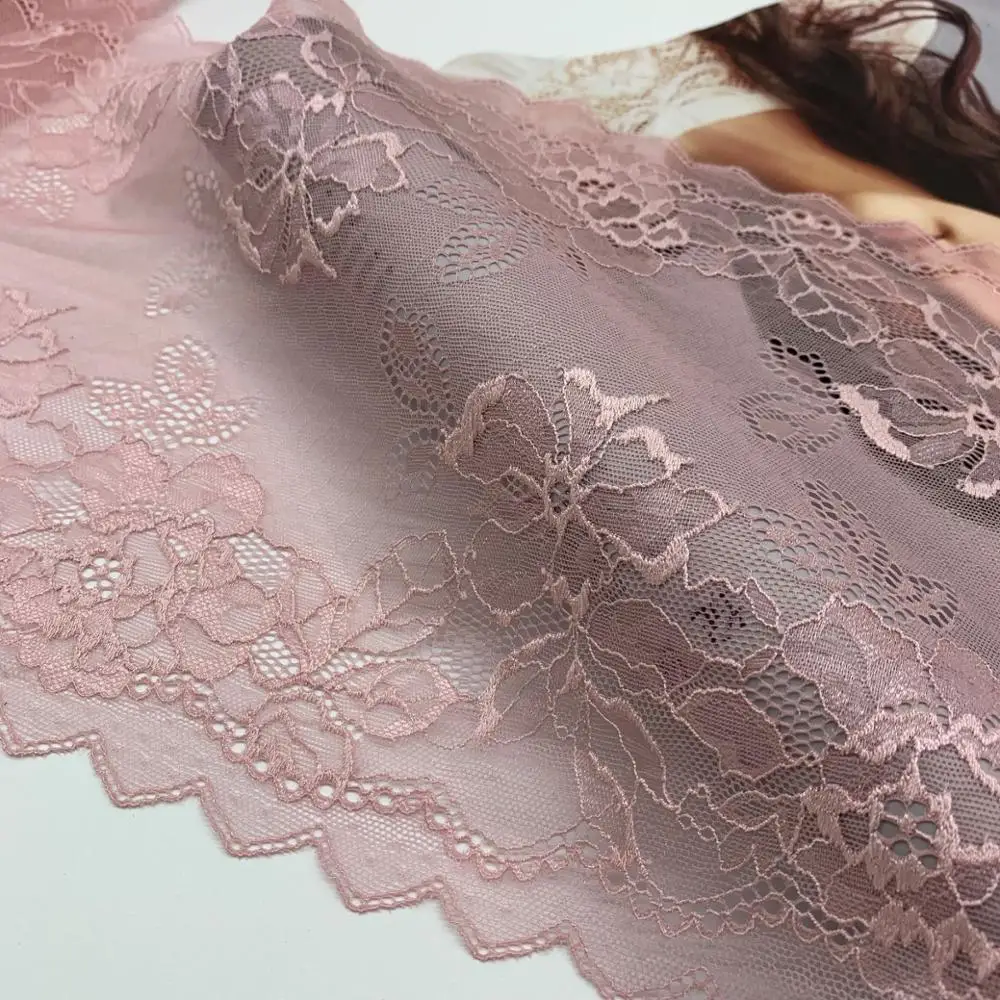 3y/lot 3 colors 23.5cm Yellow Elastic Stretch Lace Trim 5