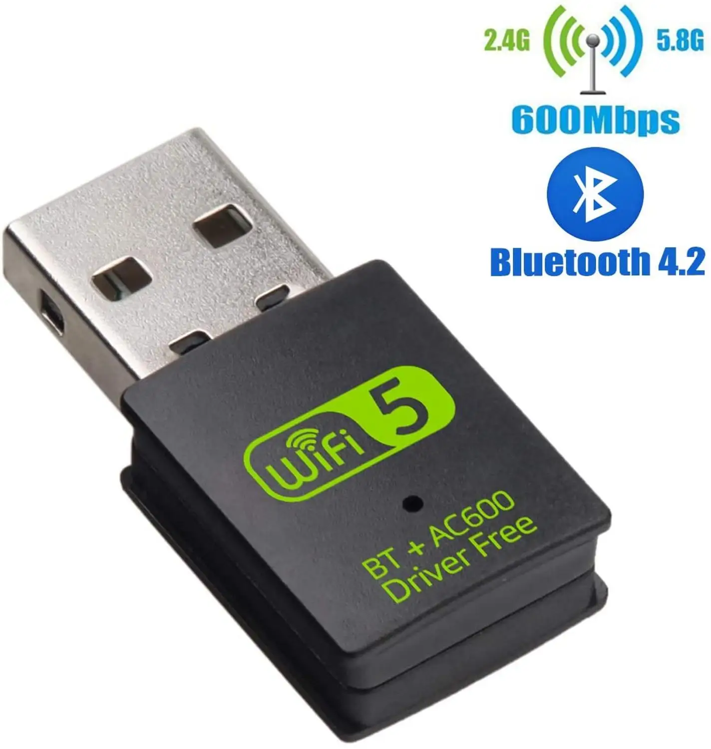 USB адаптер AMKLE двухдиапазонный с поддержкой Wi Fi 600 Мбит/с|Сетевые карты| |