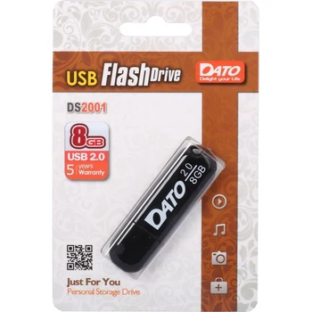 

USB flash drive Dato ds2001 8 GB, USB2.0, black, (ds2001-08g)