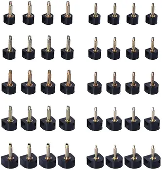 

Lvcky 20 Pairs Heel Tips Shoes Tap Caps High Heel Replacement, 8, 9, 10, 11 and 12 mm, U-shape, Black