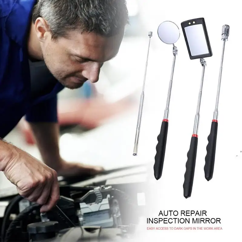 4pcs Magnet Attractor for Car Mechanical Repair Tools Adjustable Stainless Steel Automotive Telescopic Inspection Mirror 4pcs Magnet Attractor for Car Mechanical Repair Tools Adjustable Stainless Steel Automotive Telescopic Inspection Mirror