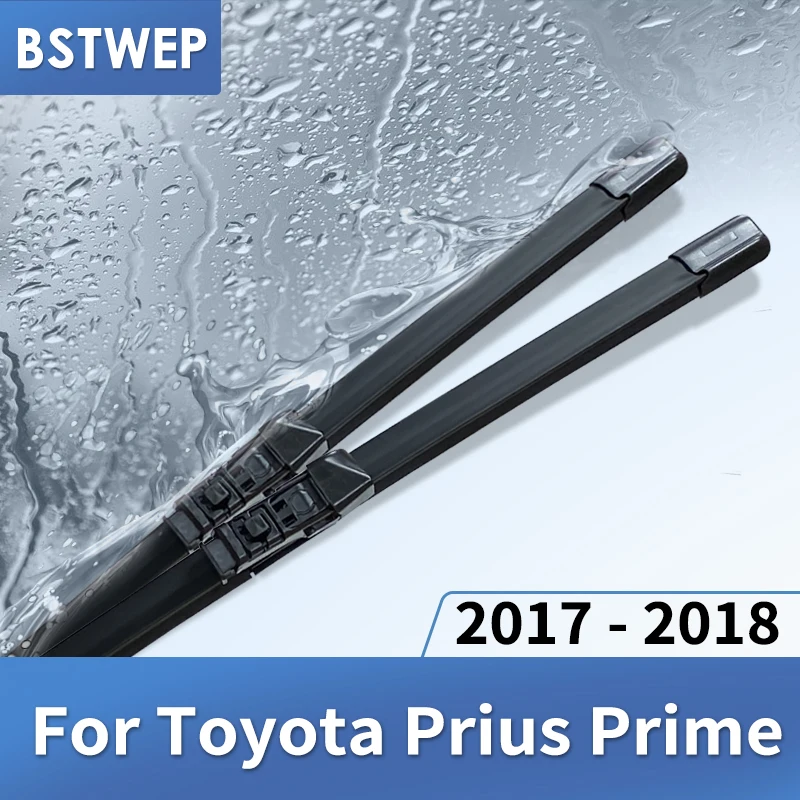 Bstwep Windscreen Hybrid Wiper Blades For Toyota Prius Prime Fit Push Button Arms Windscreen
