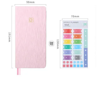 2020 Creative Undated Weekly Planner 88 Sheets 191mm*98mm DIY Week Plan Book