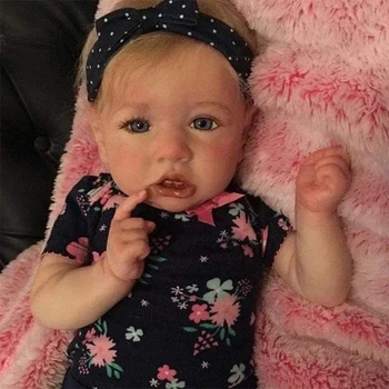 

55cm Lifelike Boneca Reborn Baby Doll Soft Real Touch Full Silicone Toys For Children Birthday Gift Crooked Mouth Doll Kids