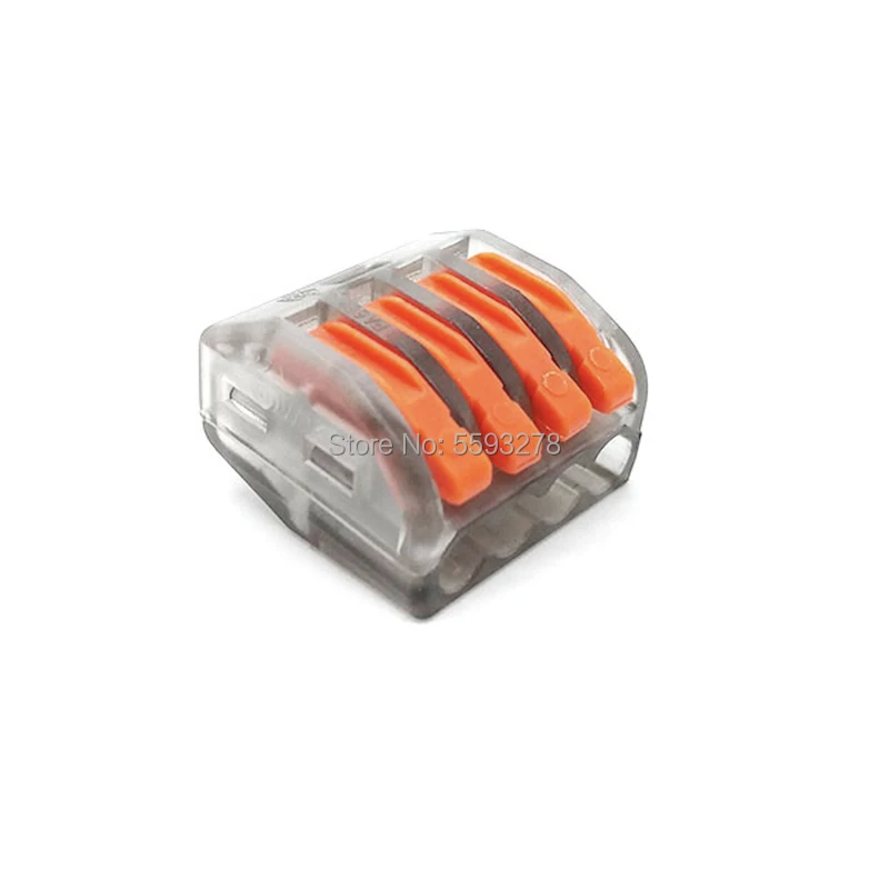 

2pcs/lot Conductor-Terminal-Block Compact-Wire Wiring-Connector Lever 3-Push-In-Terminal-Block Universal Cable-Connector